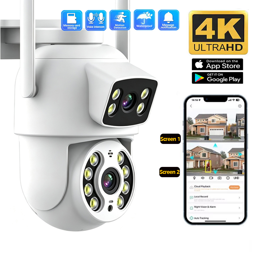 Home Office Email - Kamera Pengawas Wifi 8MP 4K Lensa