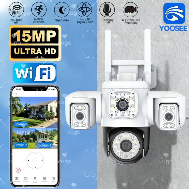 Home Office Email - Kamera WiFi PTZ 15MP Empat Lensa