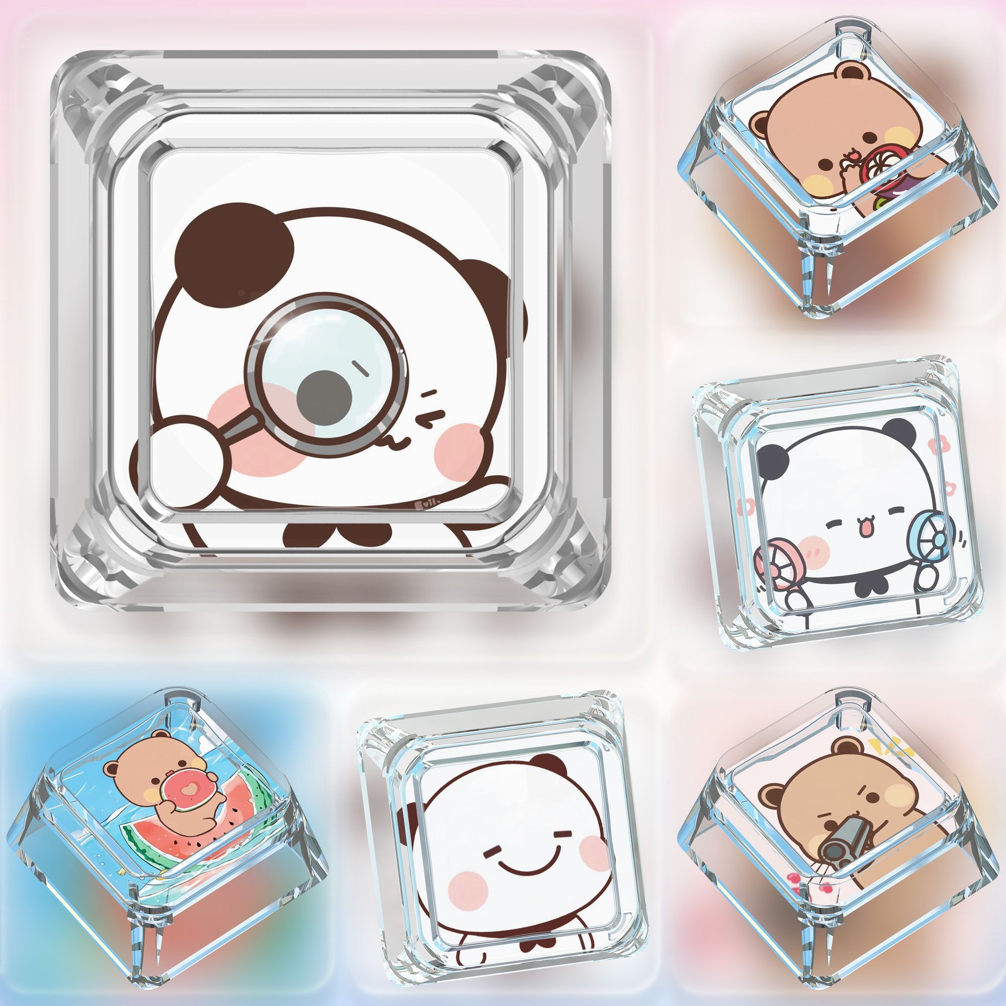 Home Office Kit - Set Keycap Bubu Dudu Lucu ABS