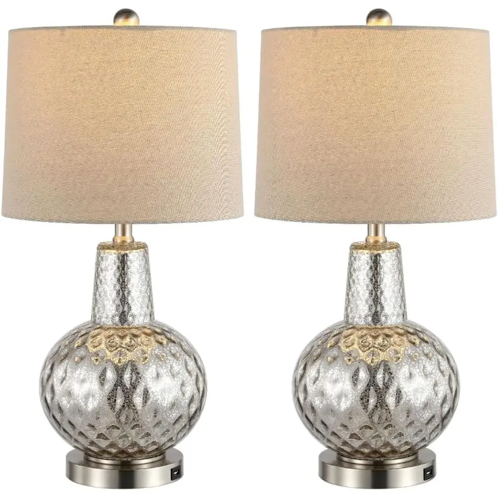Home Office Lamp - Lampu Meja LED Warna Perak/Gading 24