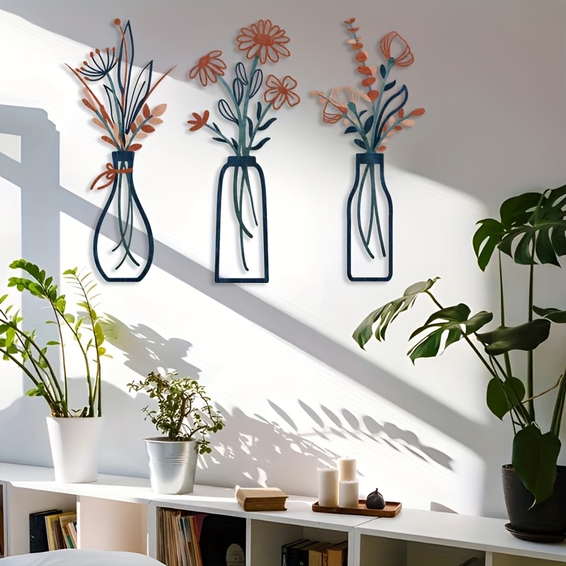 3 Patung Seni Dinding Bunga Be - Home Office Interior Design ulasan dan harga