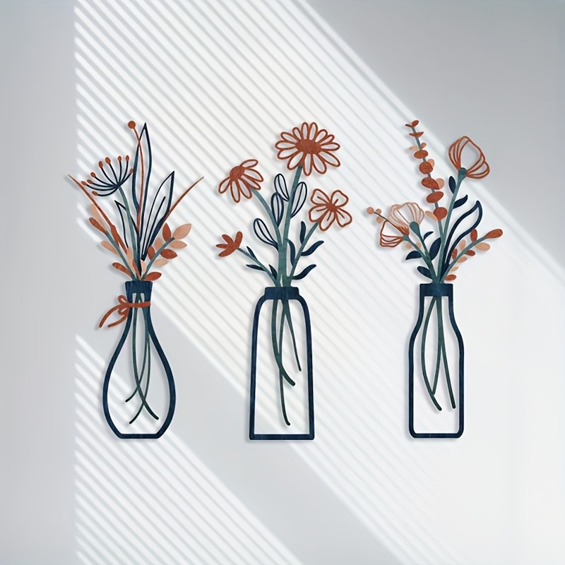 3 Patung Seni Dinding Bunga Be - Home Office Interior Design ulasan dan harga