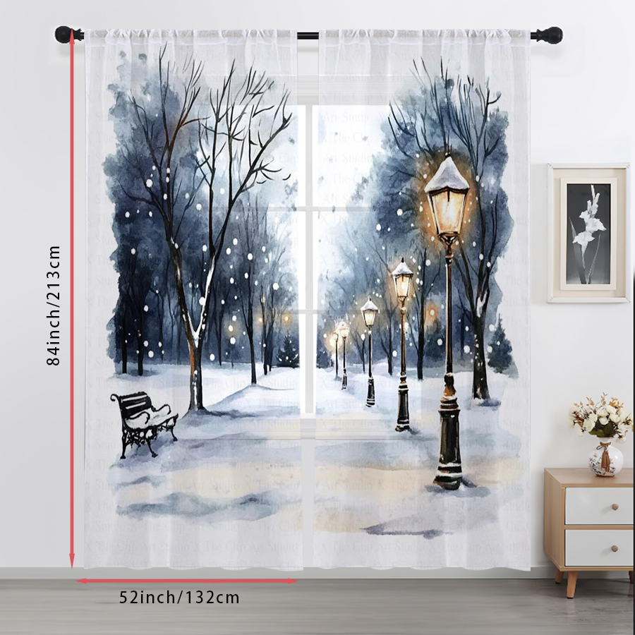 2PCS Tirai Transparan Motif La - Home Office Lamp ulasan dan harga