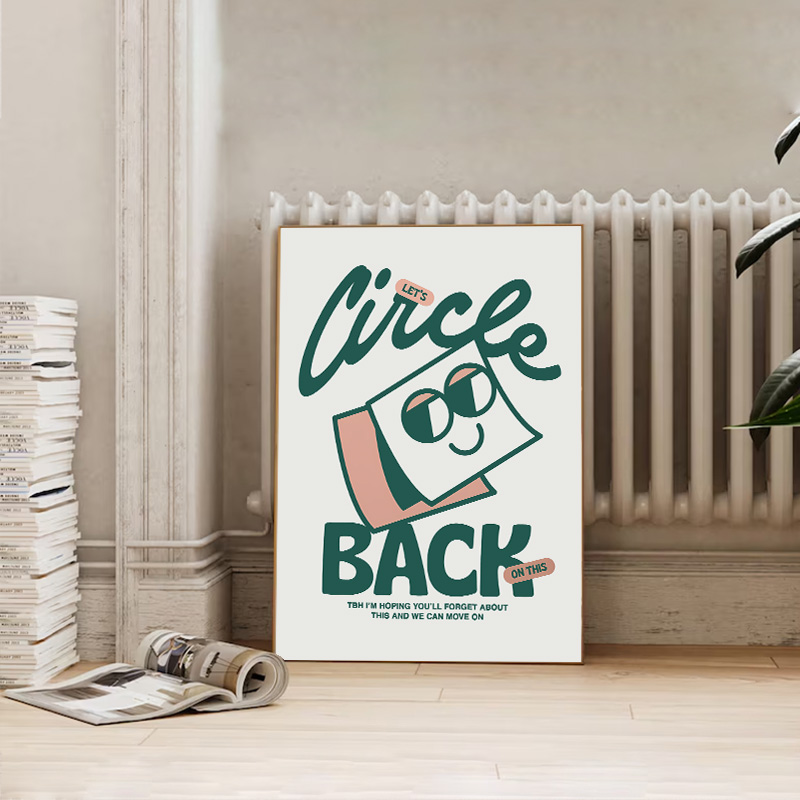 Poster Seni Kantor Hijau Lucu  - Home Office Email ulasan dan harga