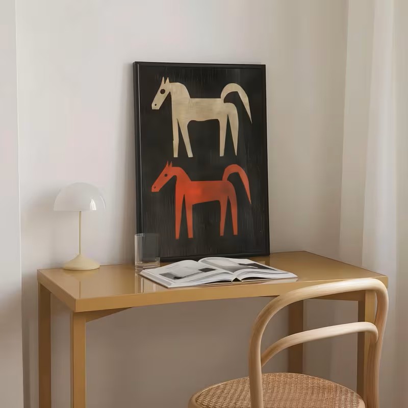 Poster Kanvas Hewan dengan Des - Home Office Interior Design ulasan dan harga