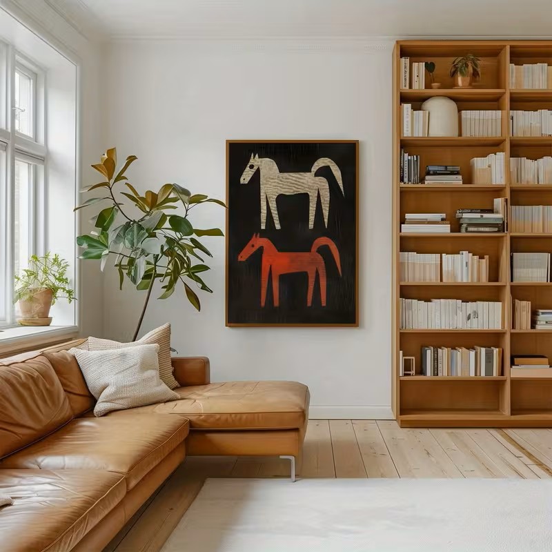 Poster Kanvas Hewan dengan Des - Home Office Interior Design ulasan dan harga