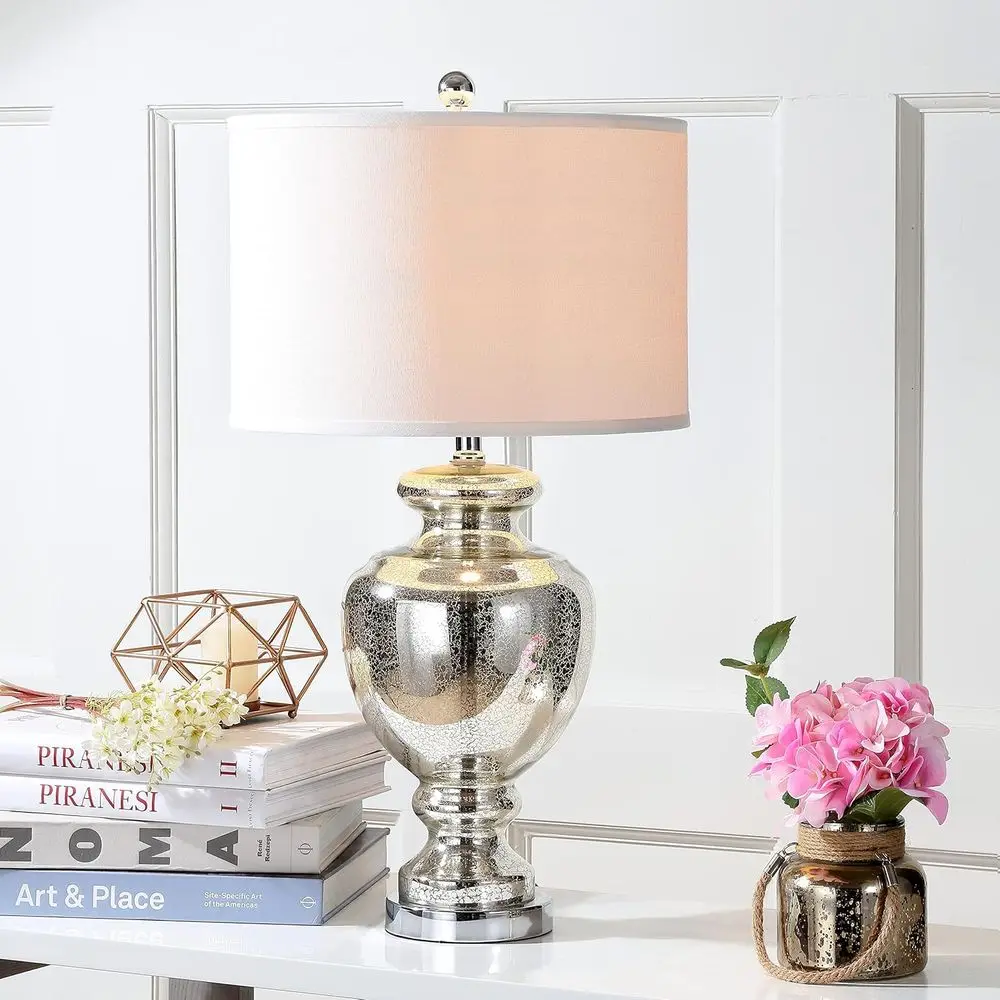 Lampu Meja Kaca Retak Perak Me - Home Office Lamp ulasan dan harga