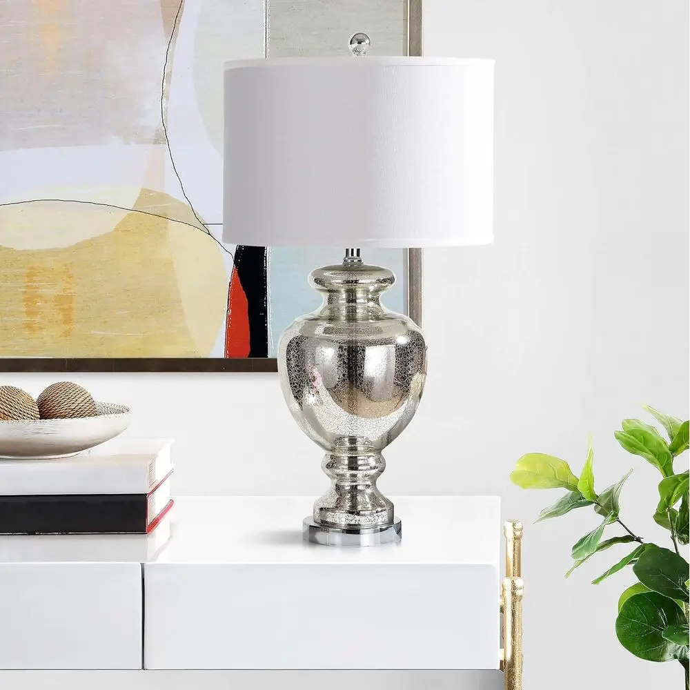 Lampu Meja Kaca Retak Perak Me - Home Office Lamp ulasan dan harga