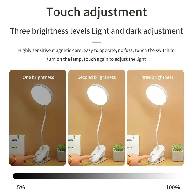 Lampu Meja Jepit USB Portabel  - Home Office Lamp ulasan dan harga