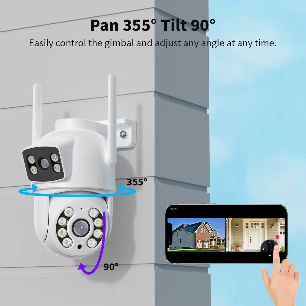 Kamera Wifi 4K 8MP PTZ Luar Ru - Home Office Email ulasan dan harga