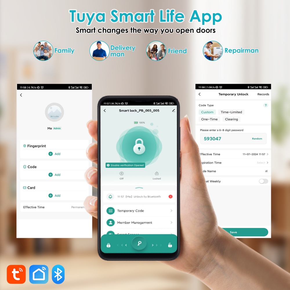 YFK Tuya Kunci Gagang Pintu Pi - Home Office Login ulasan dan harga