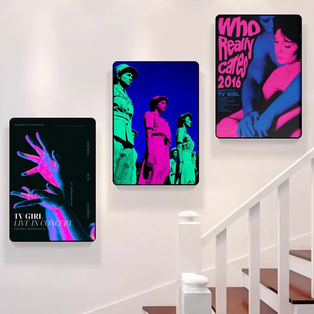 Poster Seni Gadis TV Biru Mera - Home Office And Tv Room Ideas ulasan dan harga